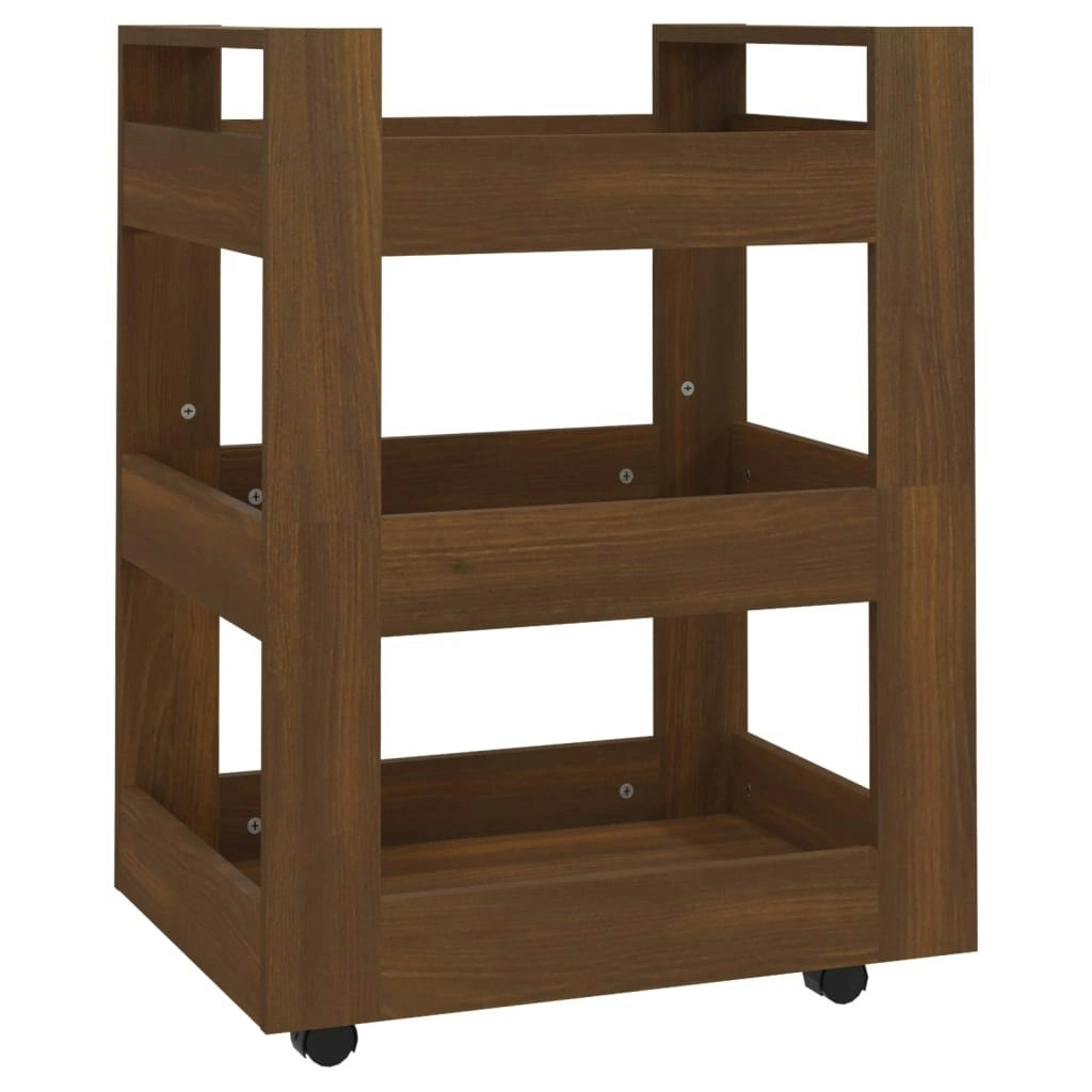 Kitchen Trolley Brown Oak 60x45x80 cm Engineered Wood 816823