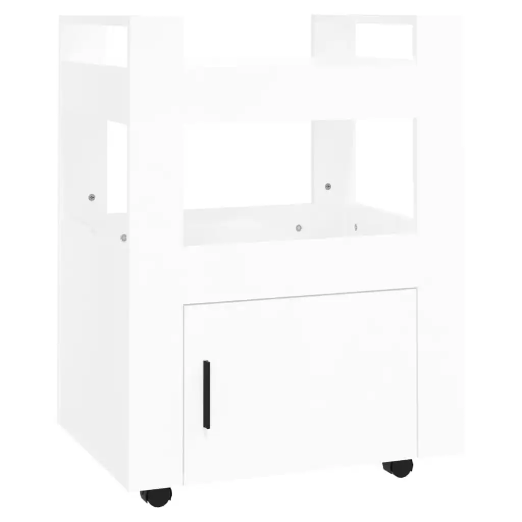 Kitchen Trolley High Gloss White 60x45x80 cm Engineered Wood 816826