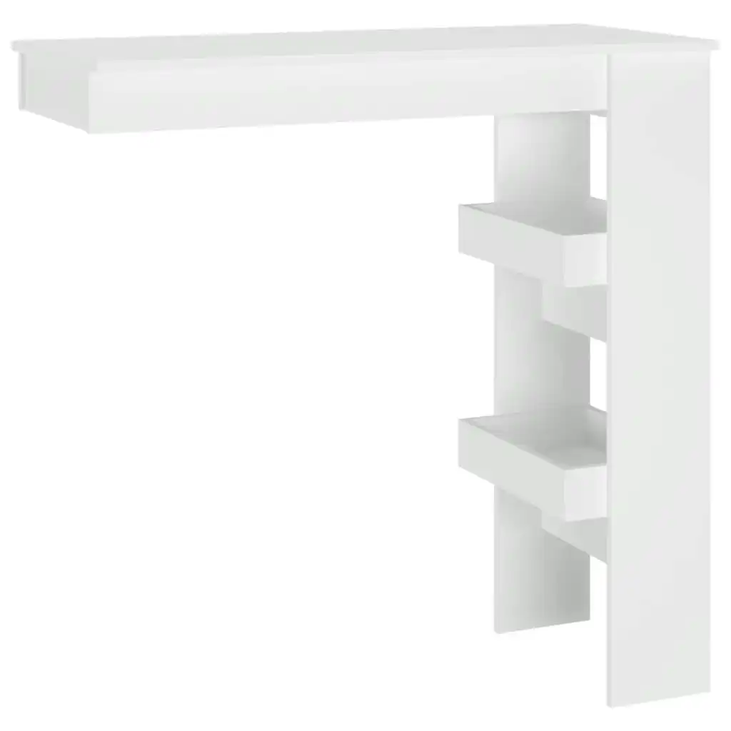 Wall Bar Table White 102x45x103.5 cm Engineered Wood 811781