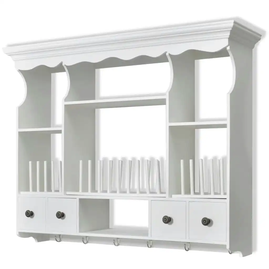 Wooden Kitchen Wall Cabinet White 241372