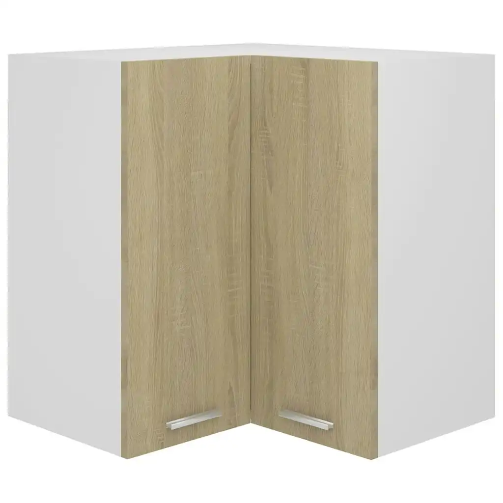 Hanging Corner Cabinet Sonoma Oak 57x57x60 cm Engineered Wood 806393