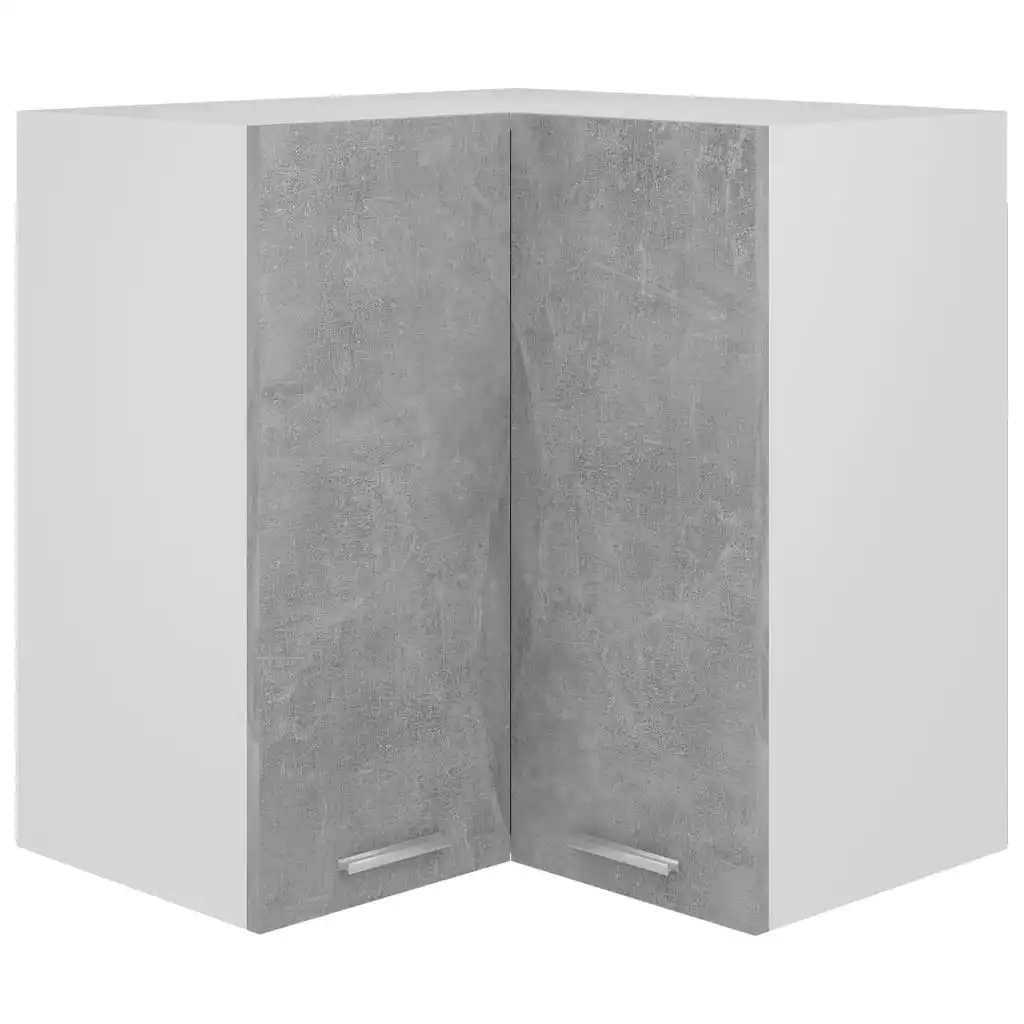 Hanging Corner Cabinet Concrete Grey 57x57x60 cm Engineered Wood 806394