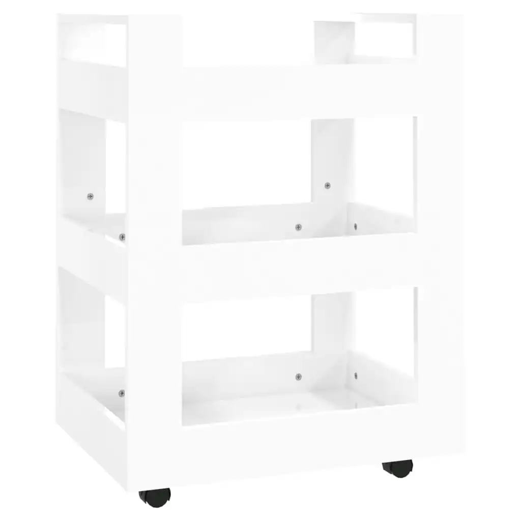 Kitchen Trolley High Gloss White 60x45x80 cm Engineered Wood 816818