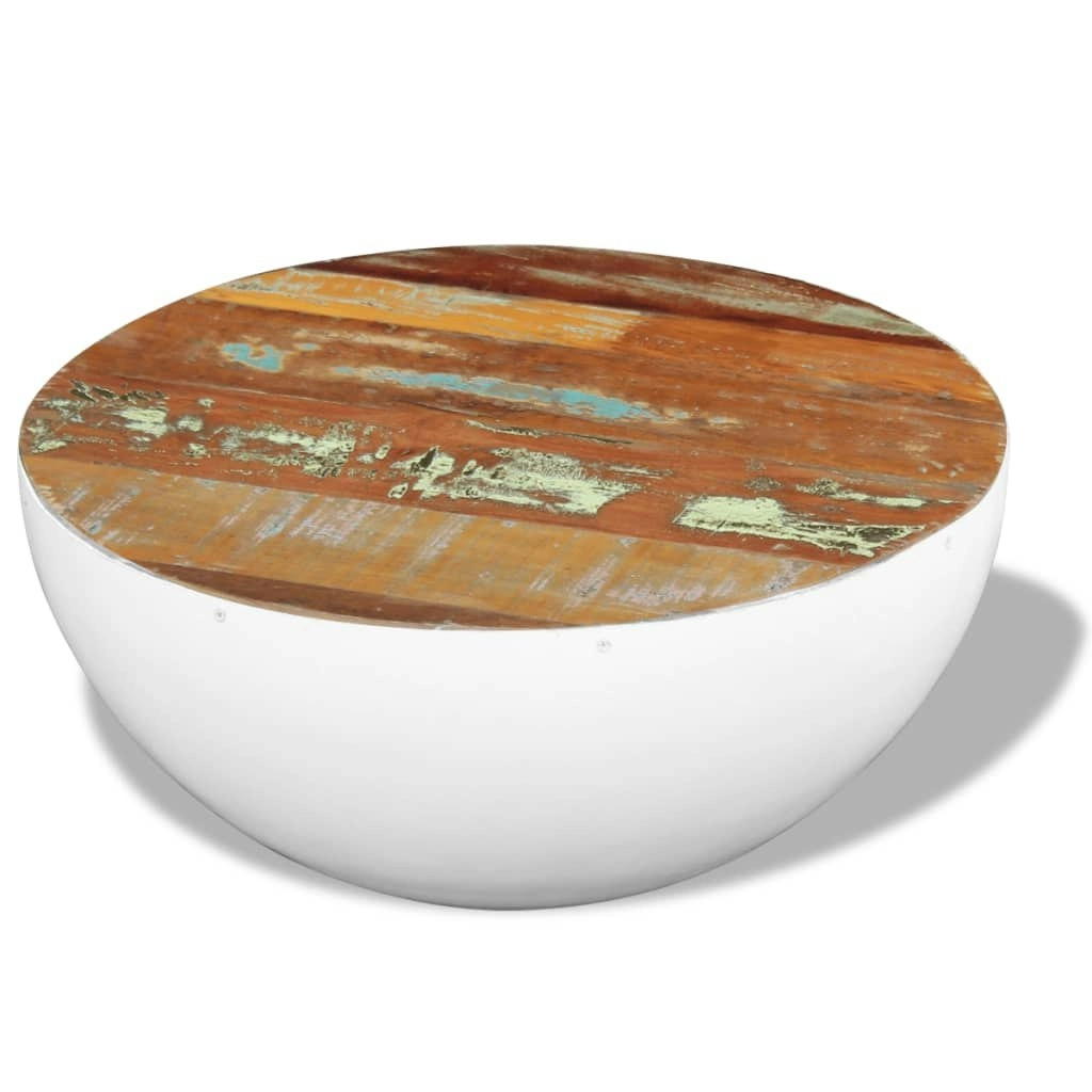 Bowl Shaped Coffee Table Solid Reclaimed Wood 60x60x30 cm 243353