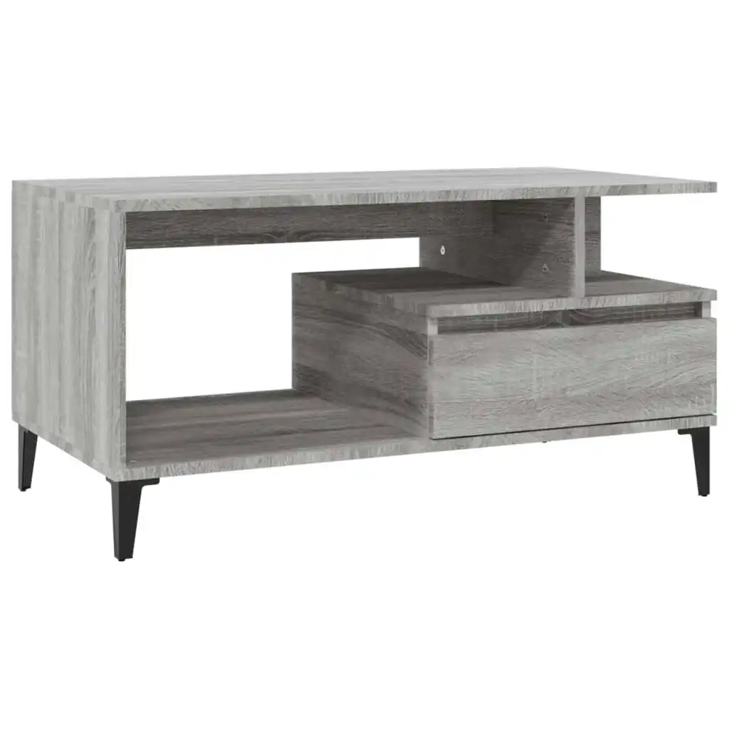 Coffee Table  Grey Sonoma 90x49x45 cm Engineered Wood 819626