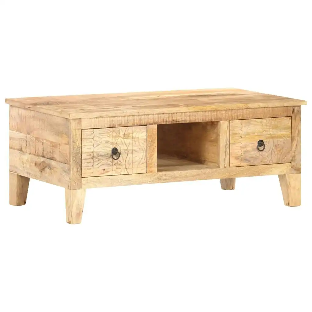 Coffee Table 100x55x40 cm Rough Mango Wood 320236