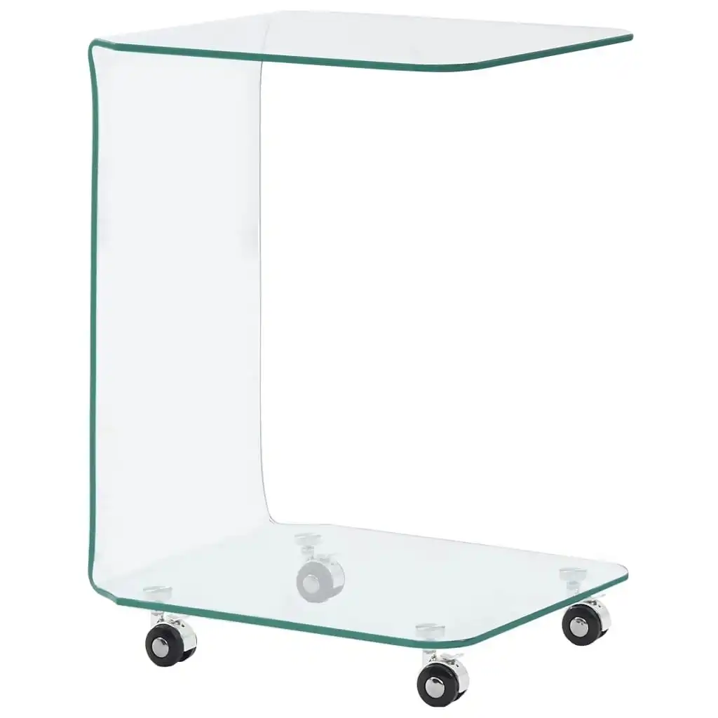 Coffee Table 45x40x63 cm Tempered Glass 284726