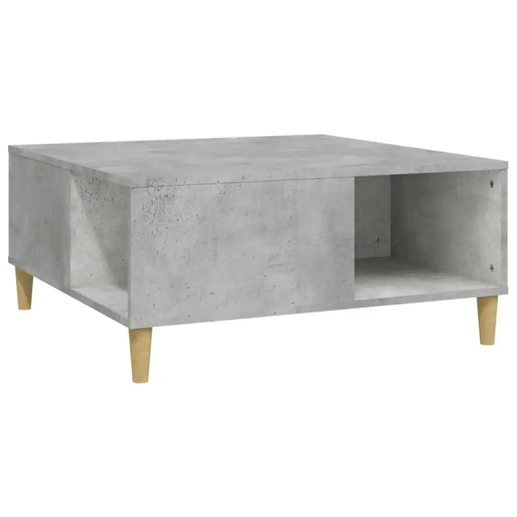 Coffee Table Concrete Grey 80x80x36.5 cm Engineered Wood 821096