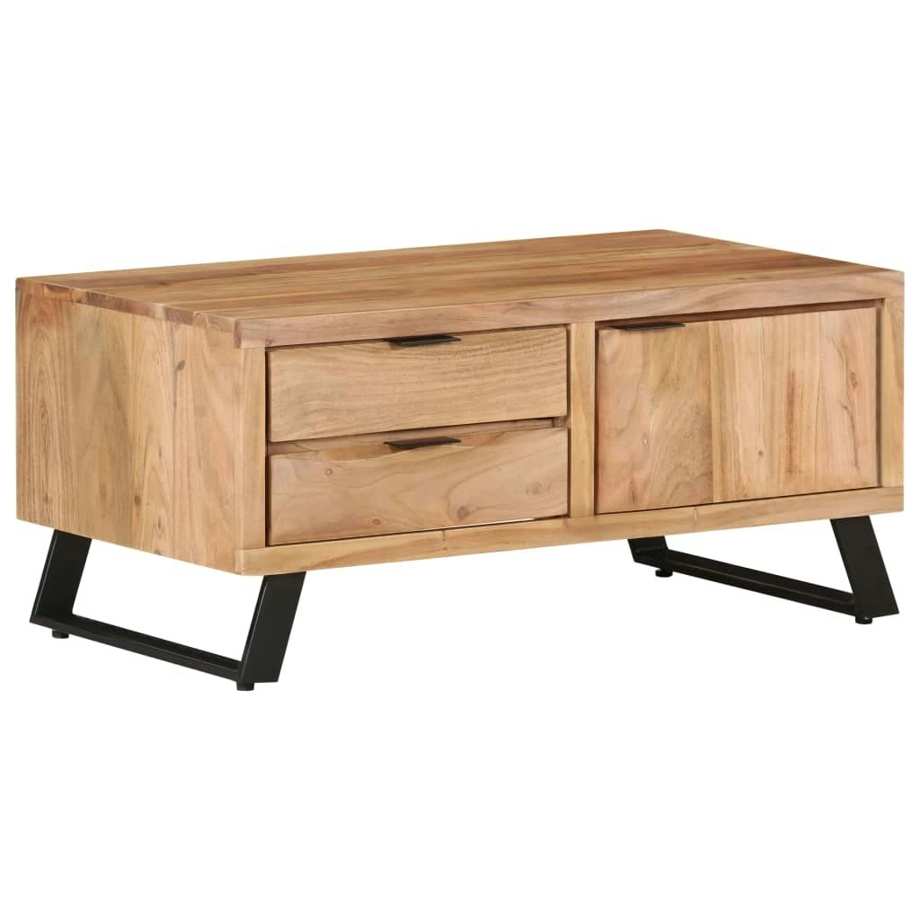 Coffee Table 90x50x40 cm Solid Acacia Wood with Live Edges 323520