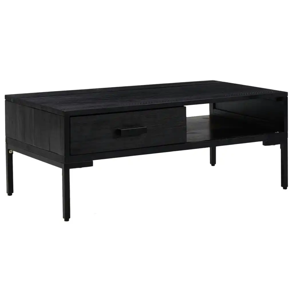 Coffee Table Black 90x50x35 cm Solid Pinewood 349930