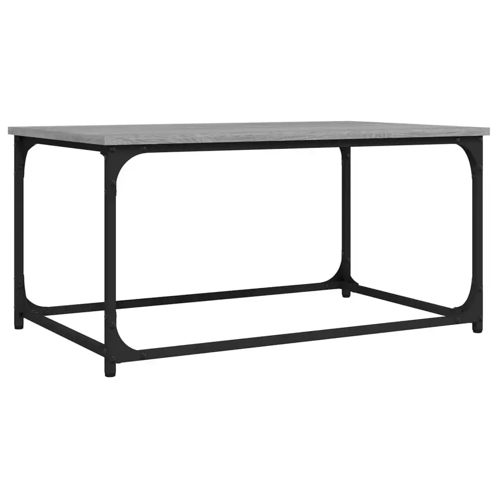 Coffee Table Grey Sonoma 80x50x40 cm Engineered Wood and Iron 823295