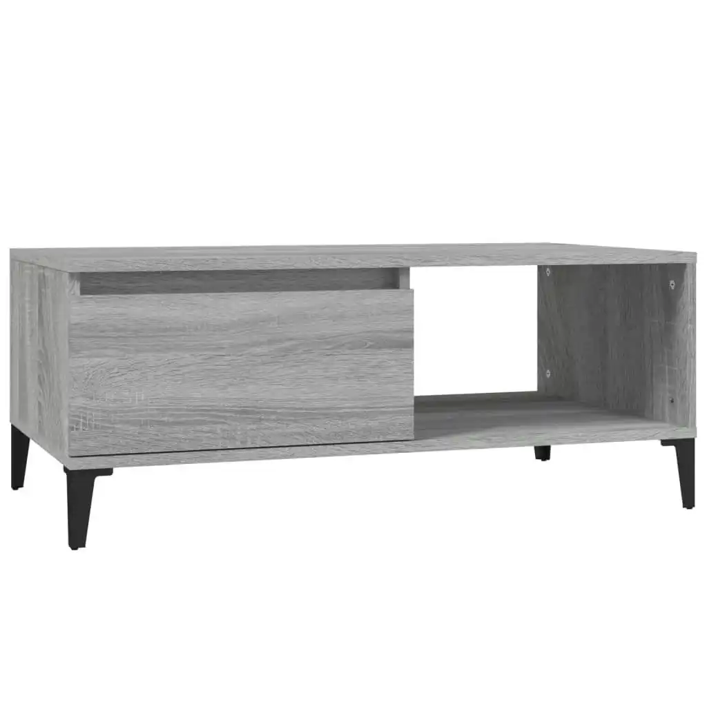 Coffee Table Grey Sonoma 90x50x36.5 cm Engineered Wood 821058