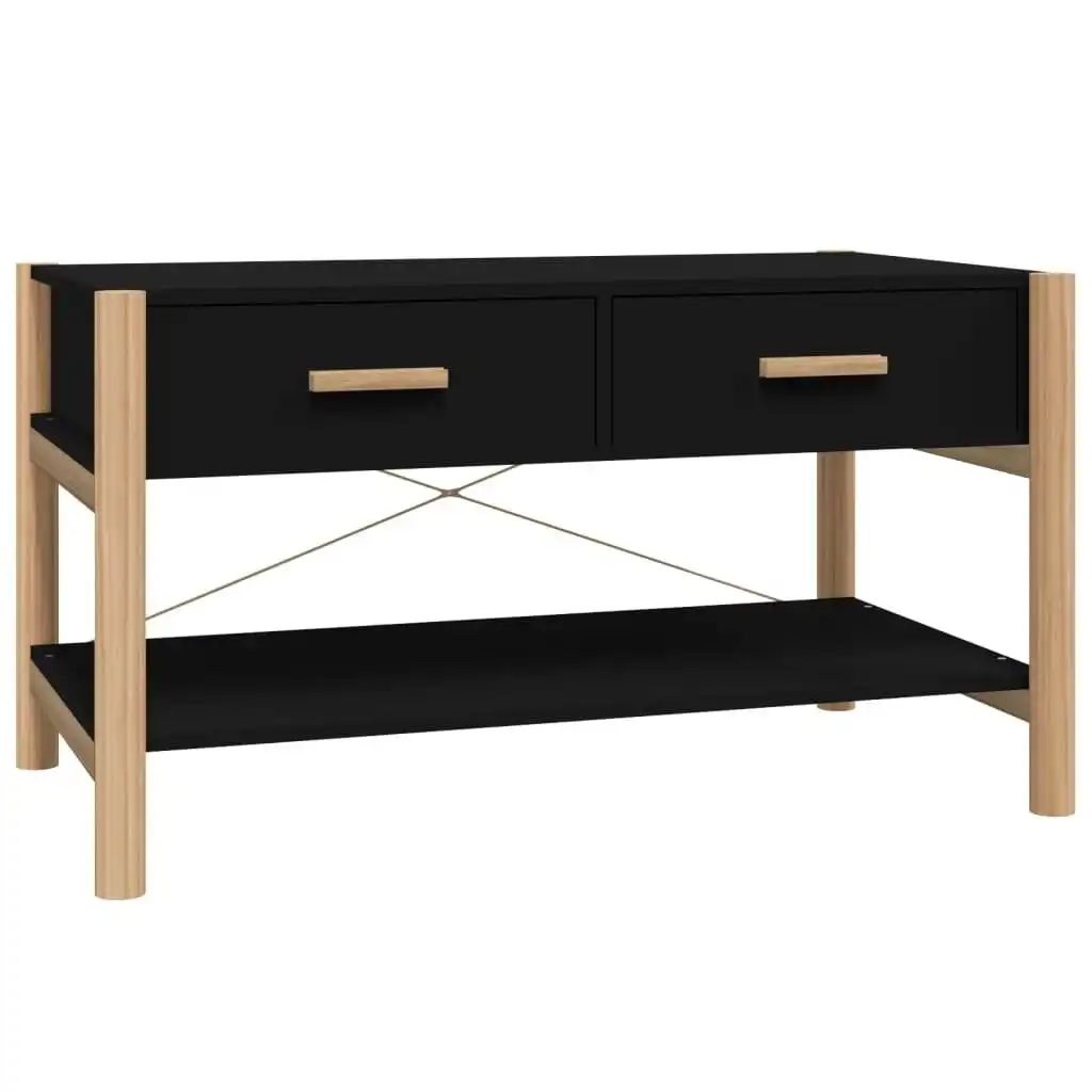 Coffee Table Black 82x48x45 cm Engineered Wood 345664