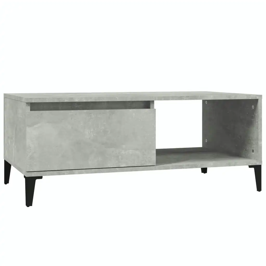 Coffee Table Concrete Grey 90x50x36.5 cm Engineered Wood 821056