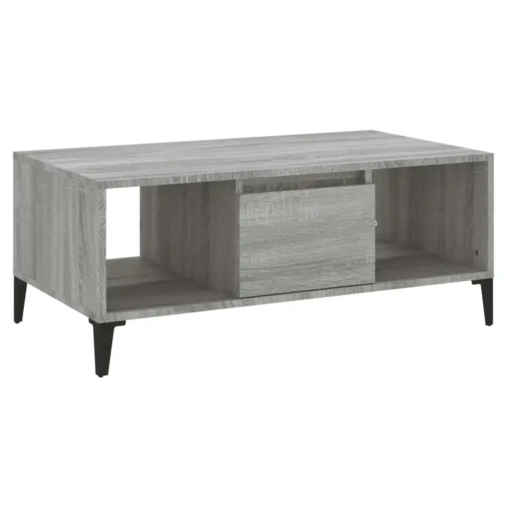 Coffee Table Grey Sonoma 90x50x36.5 cm Engineered Wood 821074