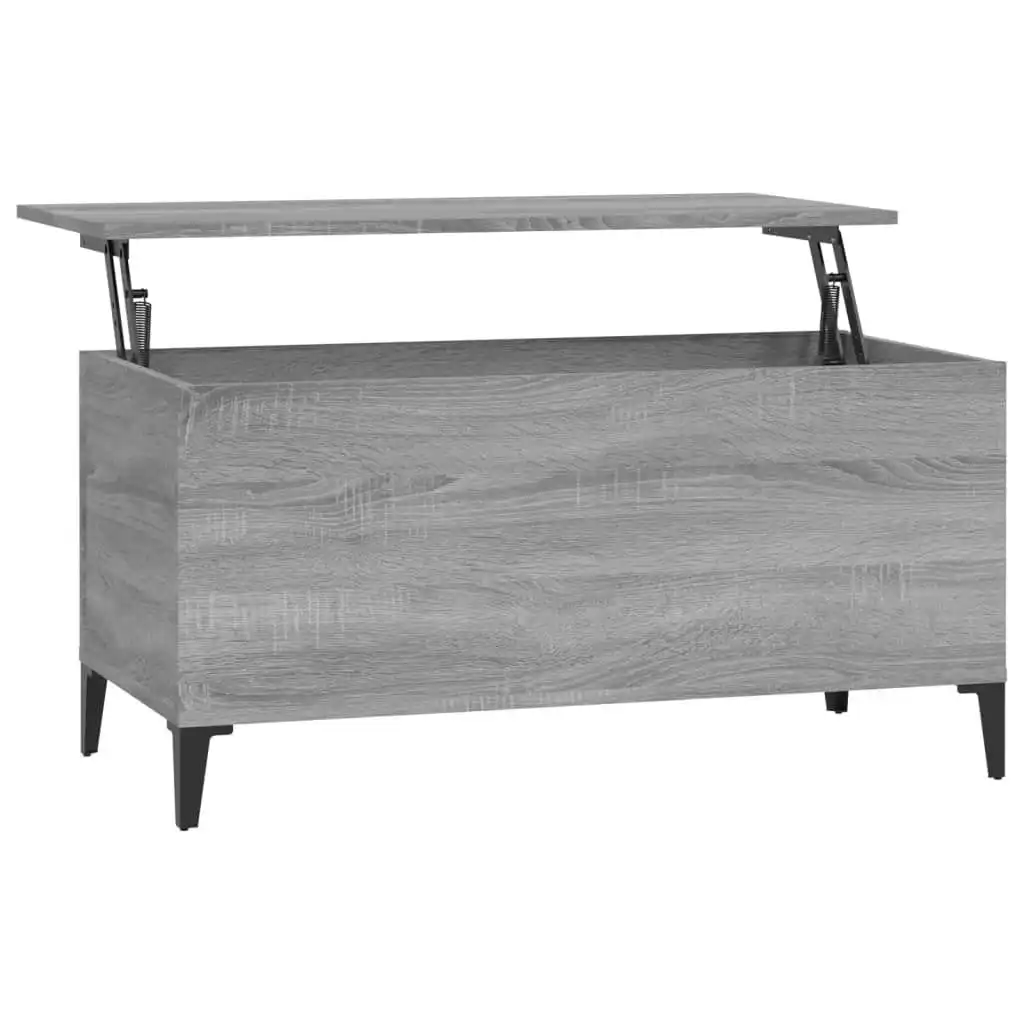 Coffee Table Grey Sonoma 90x44.5x45 cm Engineered Wood 819594