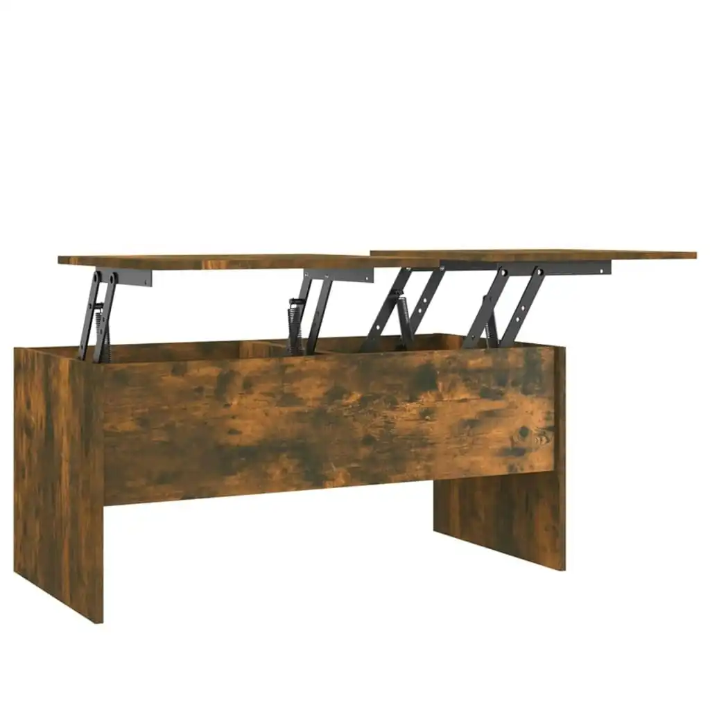 Coffee Table Smoked Oak 102x50.5x46.5 cm Engineered Wood 819299