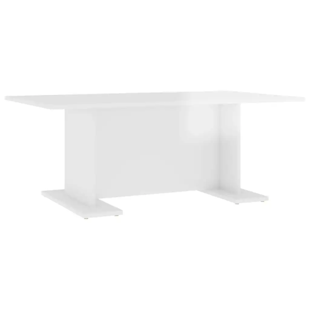 Coffee Table High Gloss White 103.5x60x40 cm Engineered Wood 806846