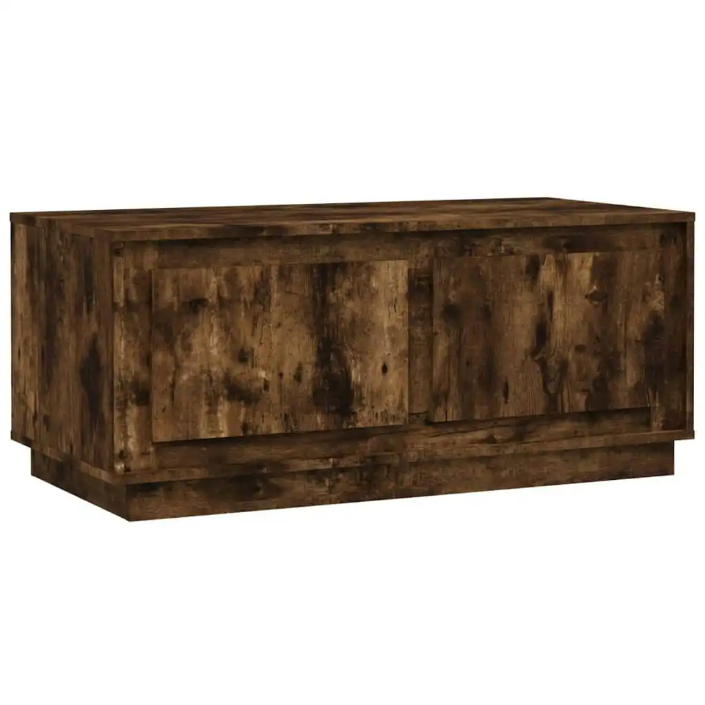 Coffee Table Smoked Oak 102x50x44 cm Engineered Wood 819881