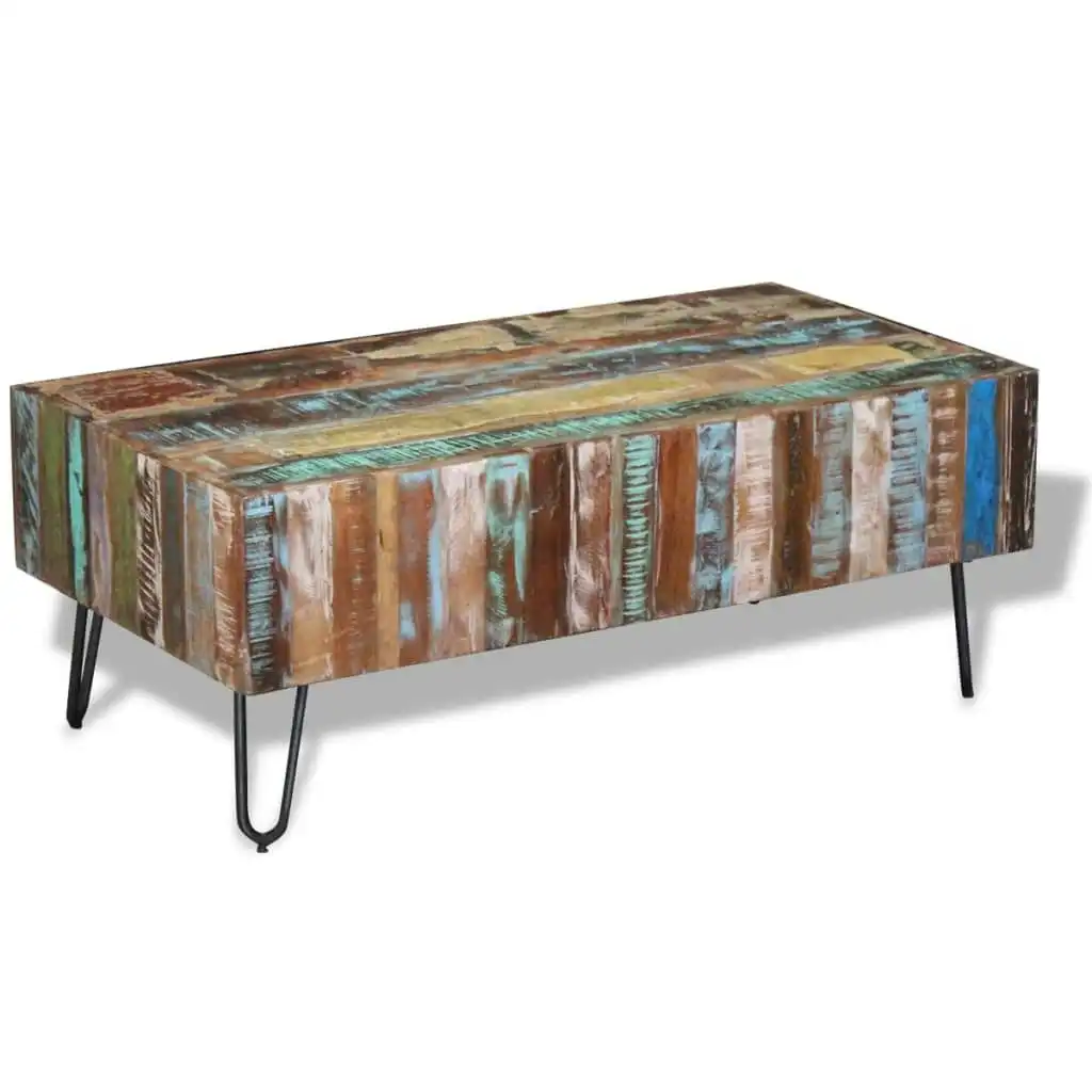 Coffee Table Solid Reclaimed Wood 100x50x38 cm 243455