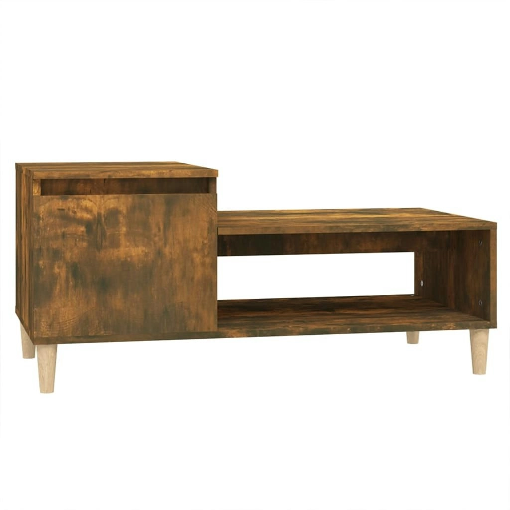 Coffee Table Smoked Oak 100x50x45 cm Engineered Wood 821129