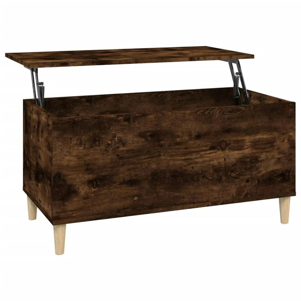 Coffee Table Smoked Oak 90x44.5x45 cm Engineered Wood 819585