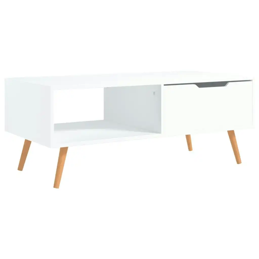 Coffee Table White 100x49.5x43 cm Engineered Wood 326786