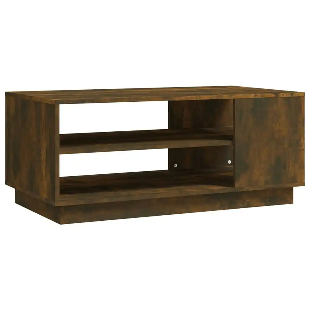 Coffee Table Smoked Oak 102x55x43 cm Engineered Wood 813083