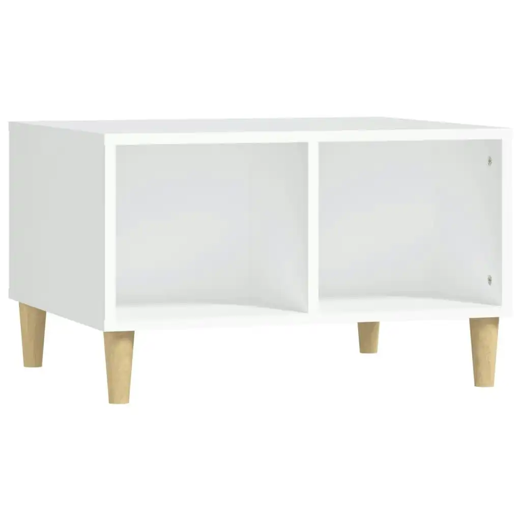 Coffee Table White 60x50x36.5 cm Engineered Wood 821028