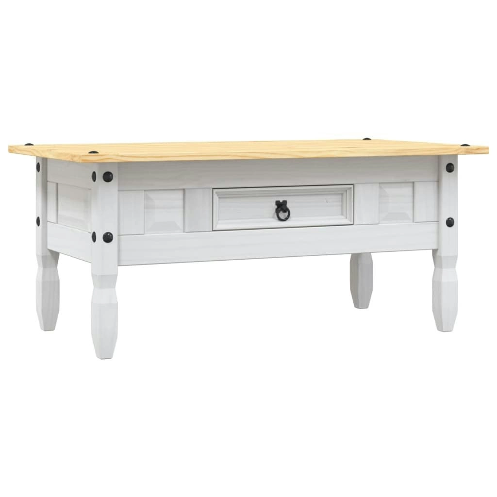 Coffee Table Mexican Pine Corona Range White 100x55x44 cm 282626