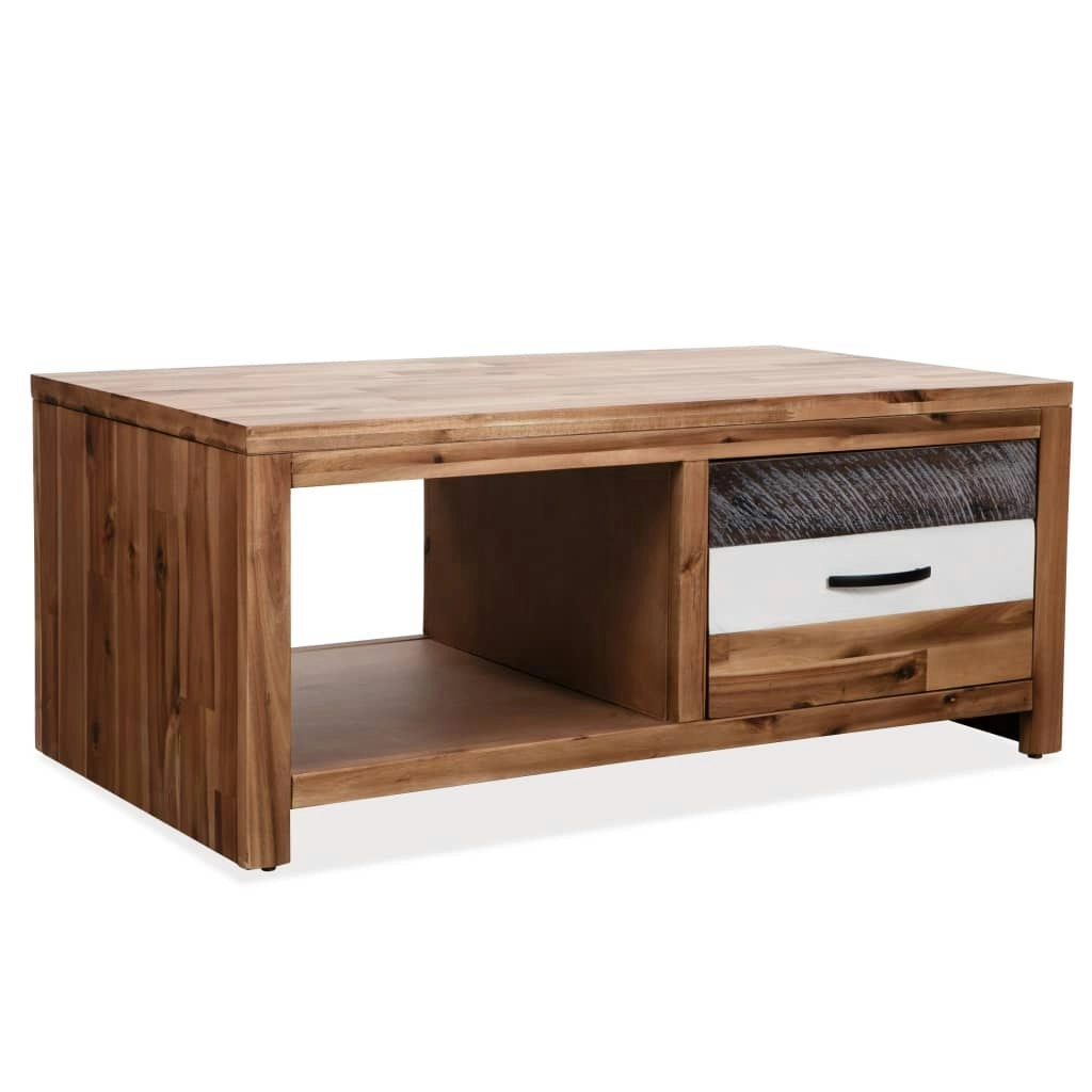 Coffee Table Solid Acacia Wood 90x50x37.5 cm 246043