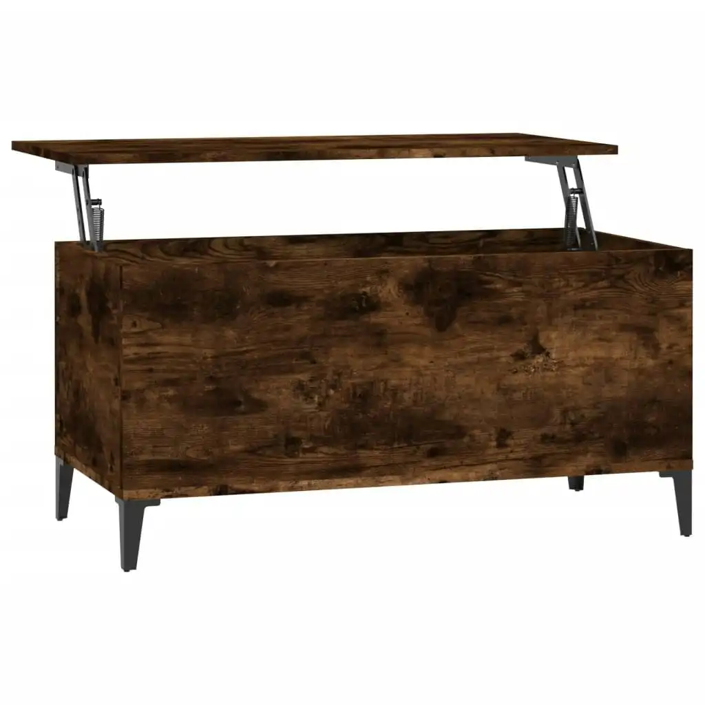 Coffee Table Smoked Oak 90x44.5x45 cm Engineered Wood 819593