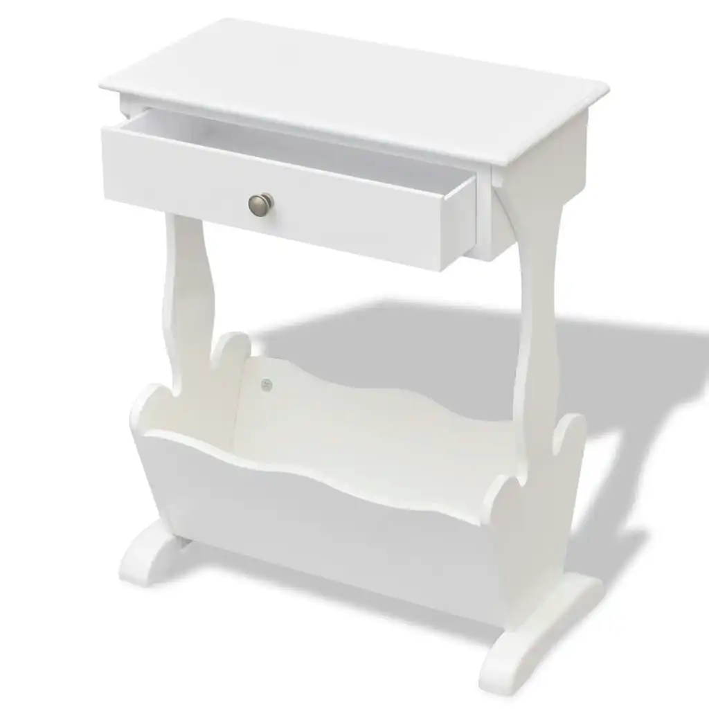 Magazine Rack "Melrose" White 242440