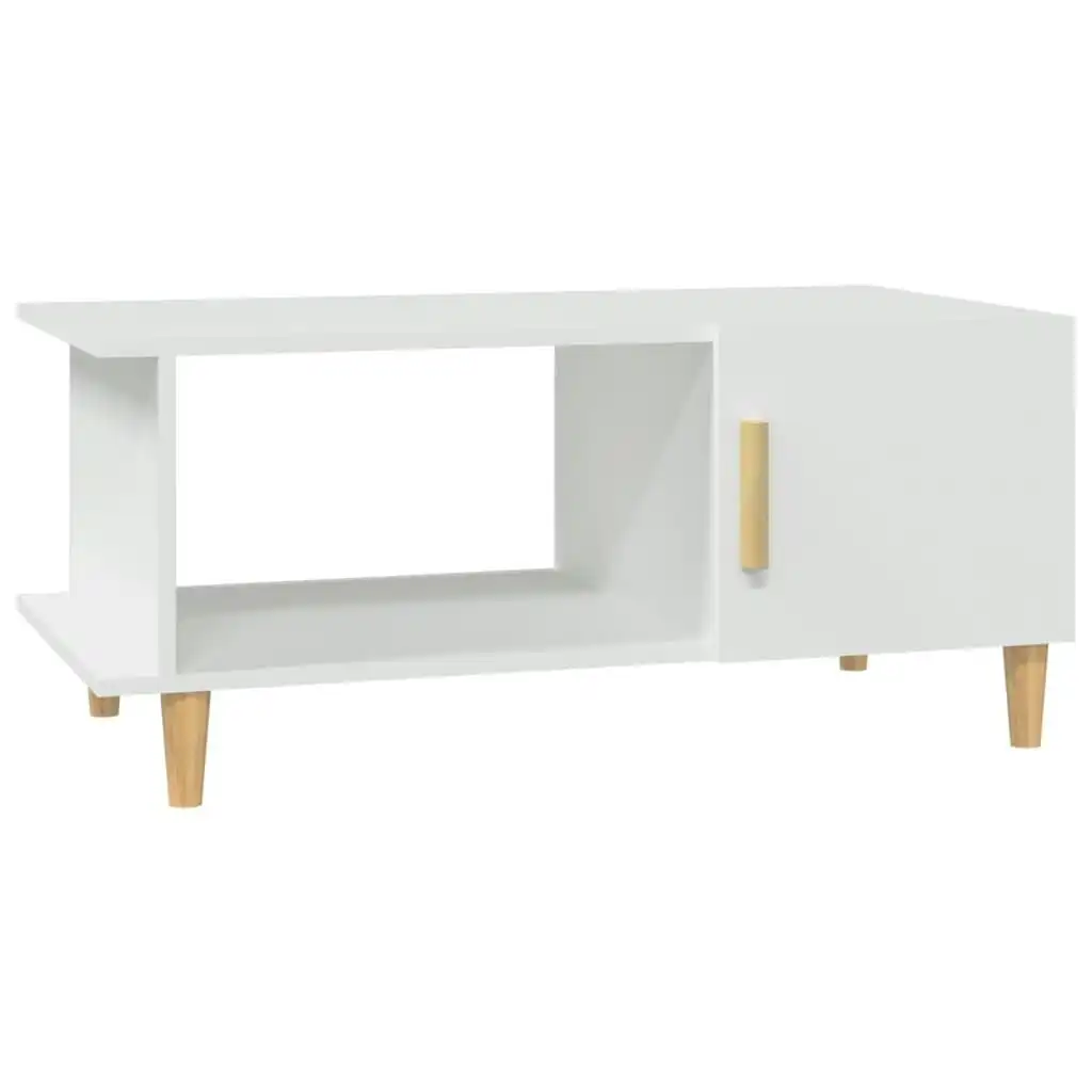 Coffee Table White 90x50x40 cm Engineered Wood 812744