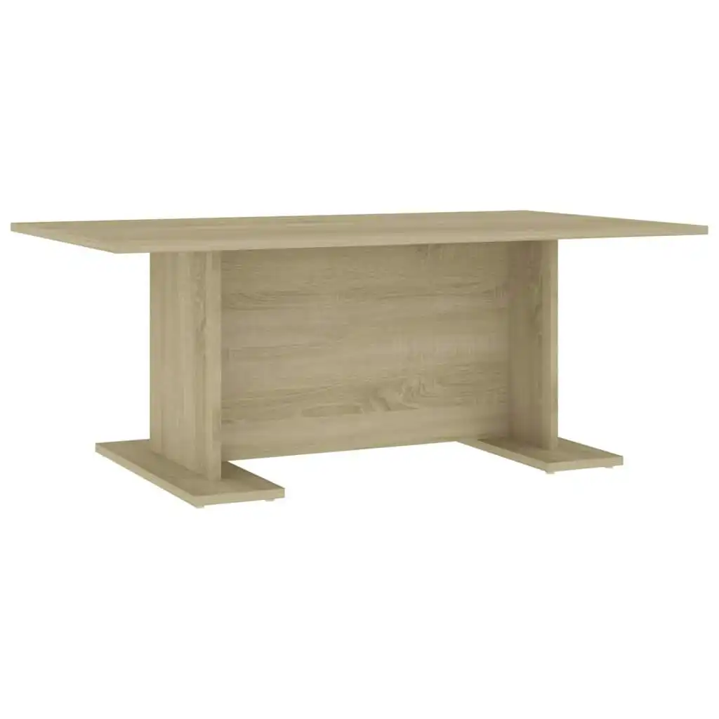 Coffee Table White and Sonoma Oak 103.5x60x40 cm Engineered Wood 806845