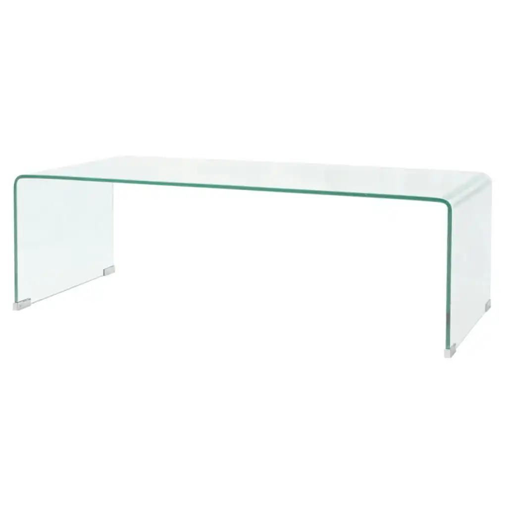 Coffee Table Tempered Glass 98x45x30 cm Clear 244189