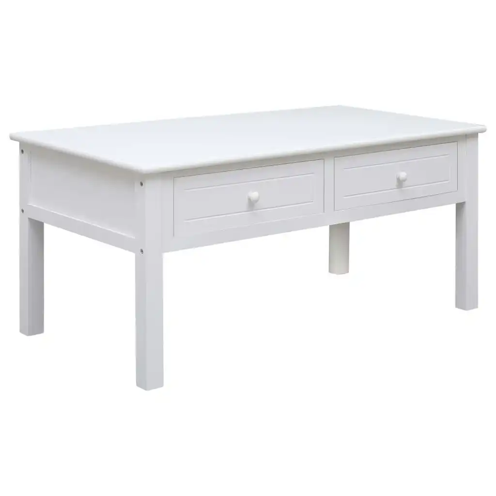 Coffee Table White 100x50x45 cm Wood 284137