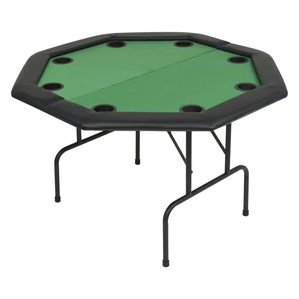 8-Player Folding Poker Table 2 Fold Octagonal Green 80211