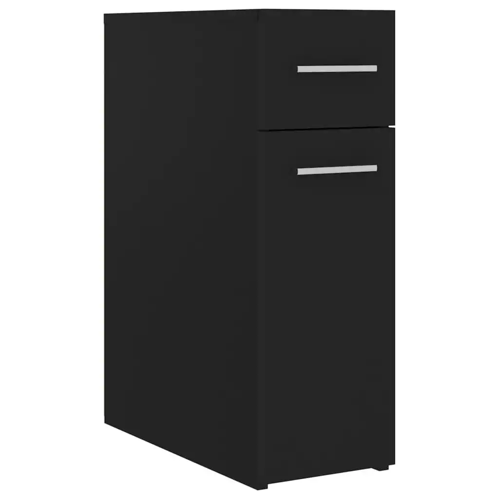 Apothecary Cabinet Black 20x45.5x60 cm Engineered Wood 804212