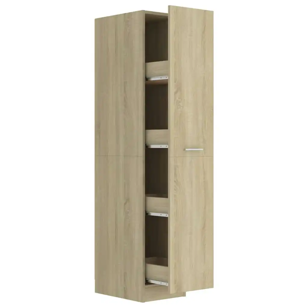 Apothecary Cabinet Sonoma Oak 30x42.5x150 cm Engineered Wood 804223