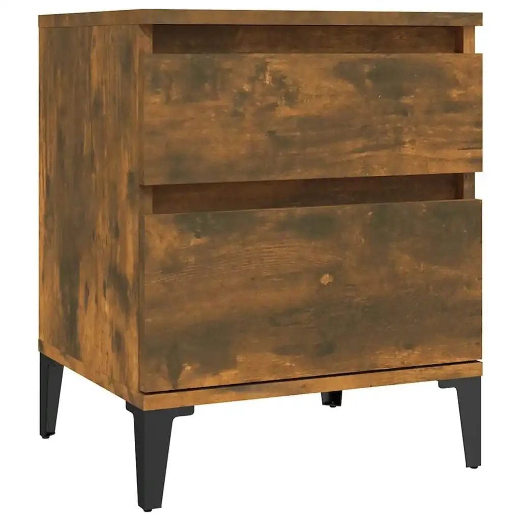 Bedside Cabinet Smoked Oak 40x35x50 cm 821852