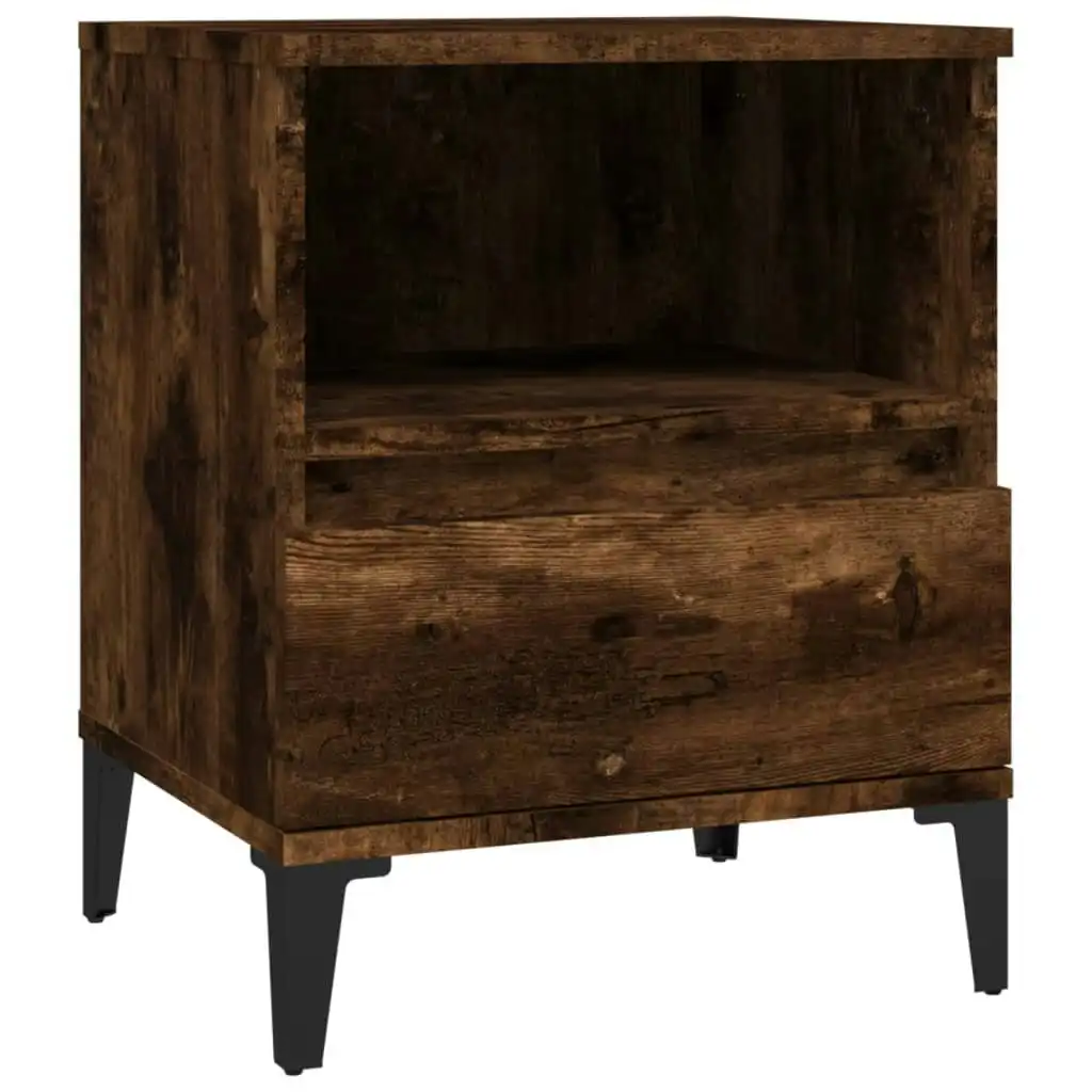 Bedside Cabinet Smoked Oak 40x35x50 cm 821820