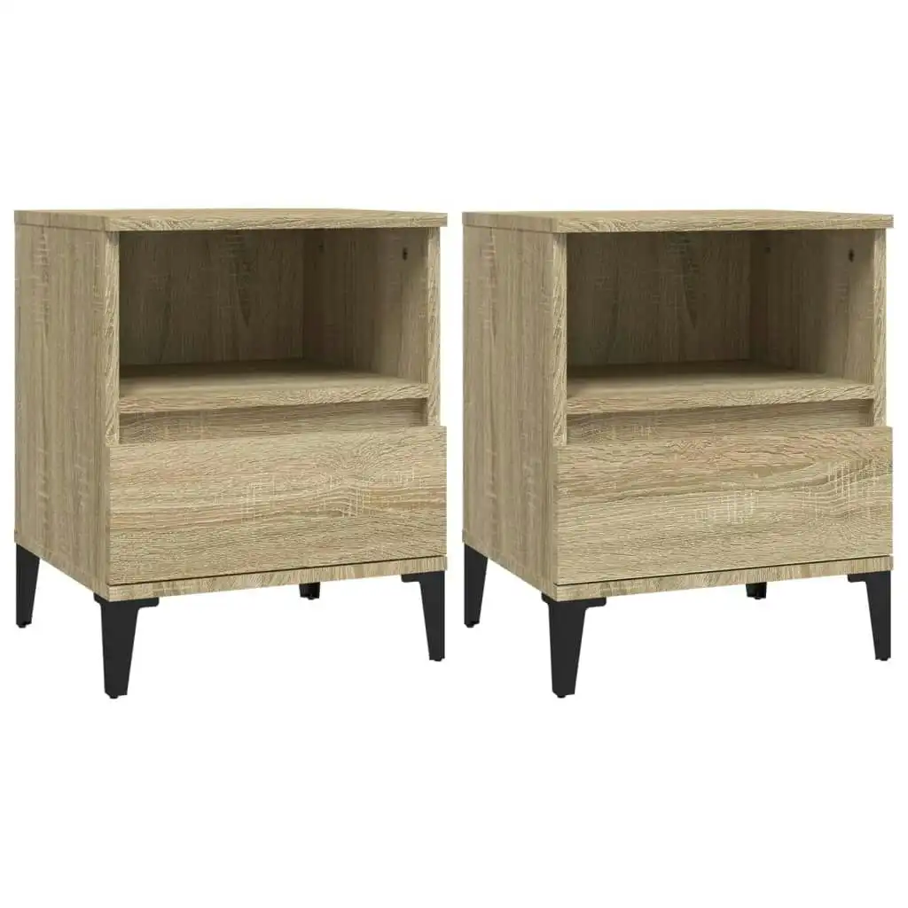 Bedside Cabinets 2 pcs Sonoma Oak 40x35x50 cm 821817