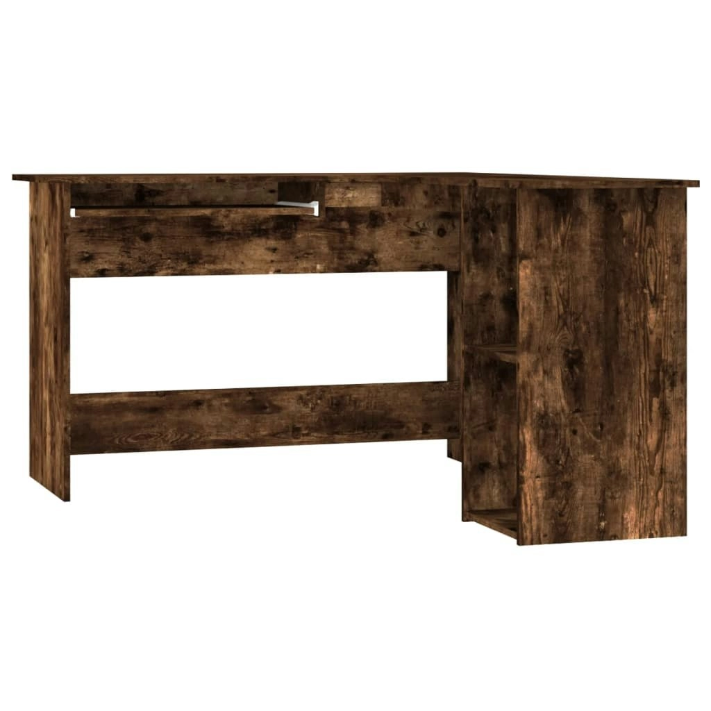 Corner Desk Smoked Oak 120x140x75 cm Engineered Wood 815384