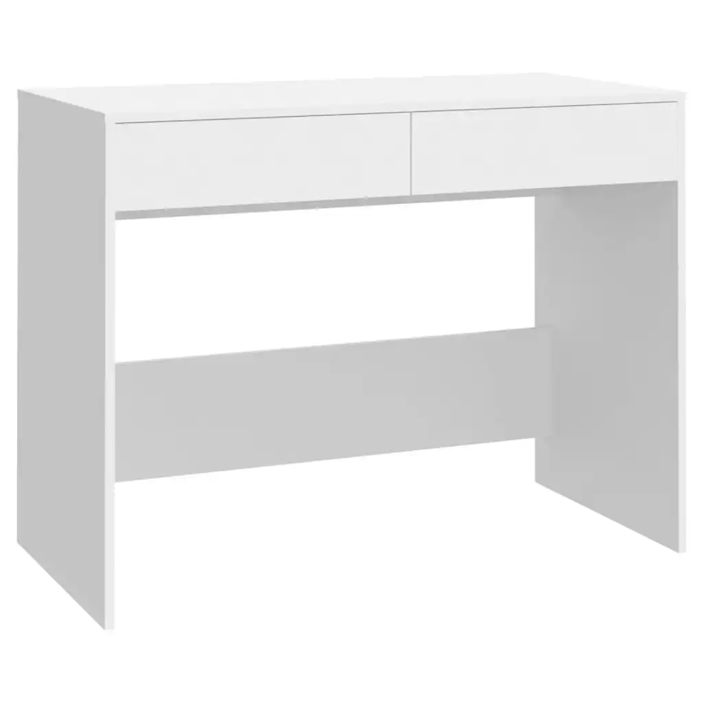 Desk White 101x50x76.5 cm Engineered Wood 809557