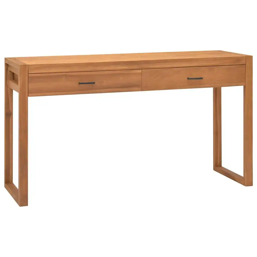 Desk with 2 Drawers 120x40x75 cm Solid Wood Teak 337920