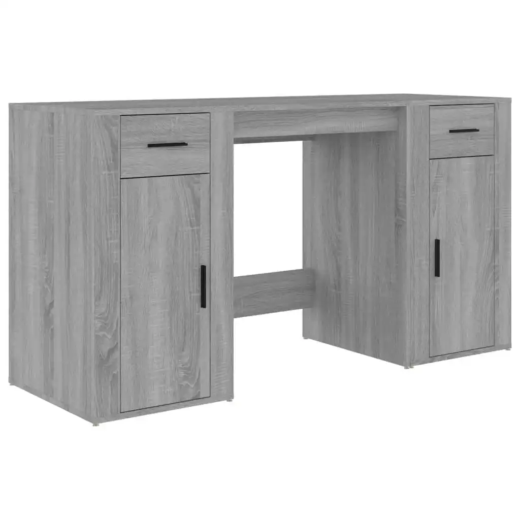 Desk with Cabinet Grey Sonoma Engineered Wood 3185437