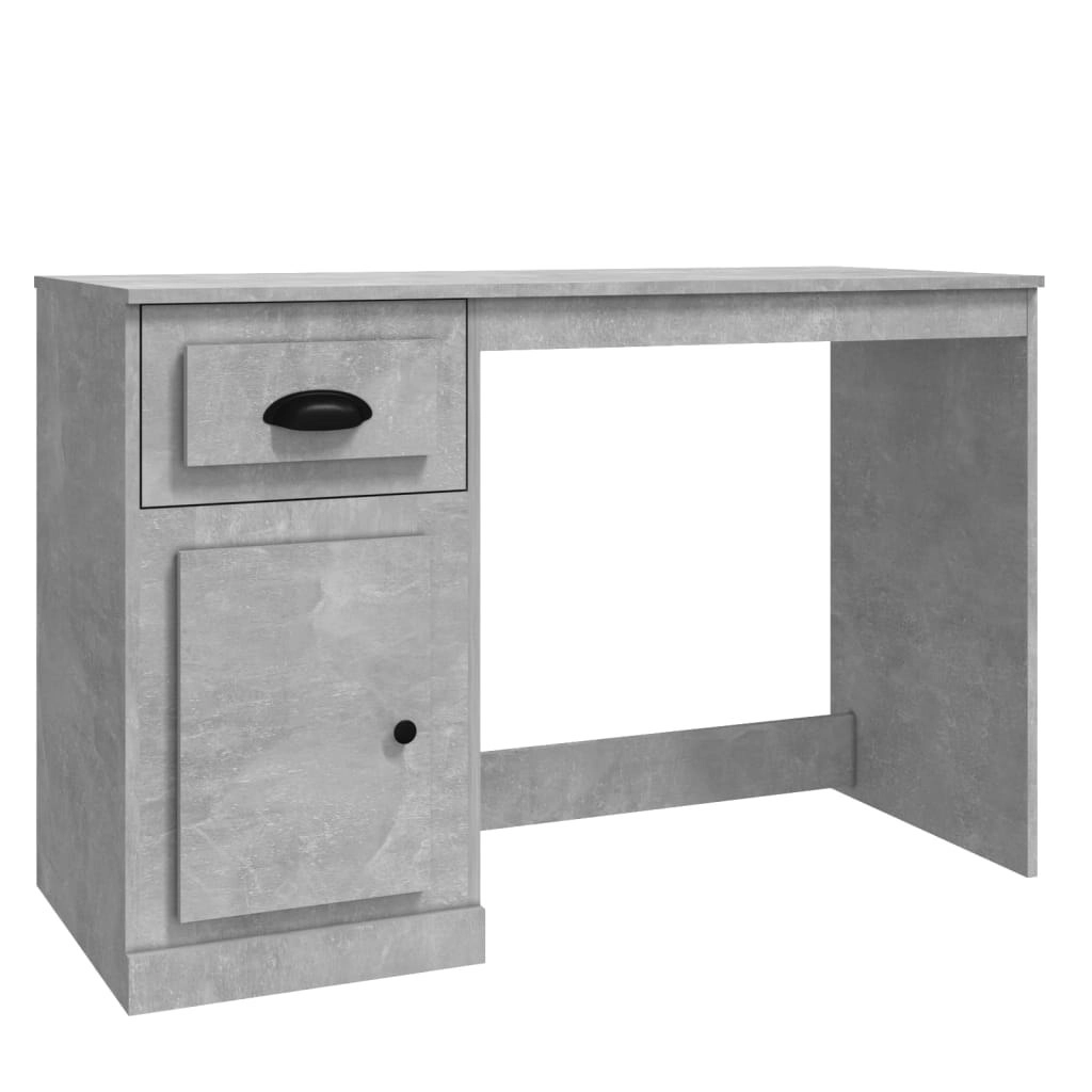 Desk with Drawer Concrete Grey 115x50x75 cm Engineered Wood 816476