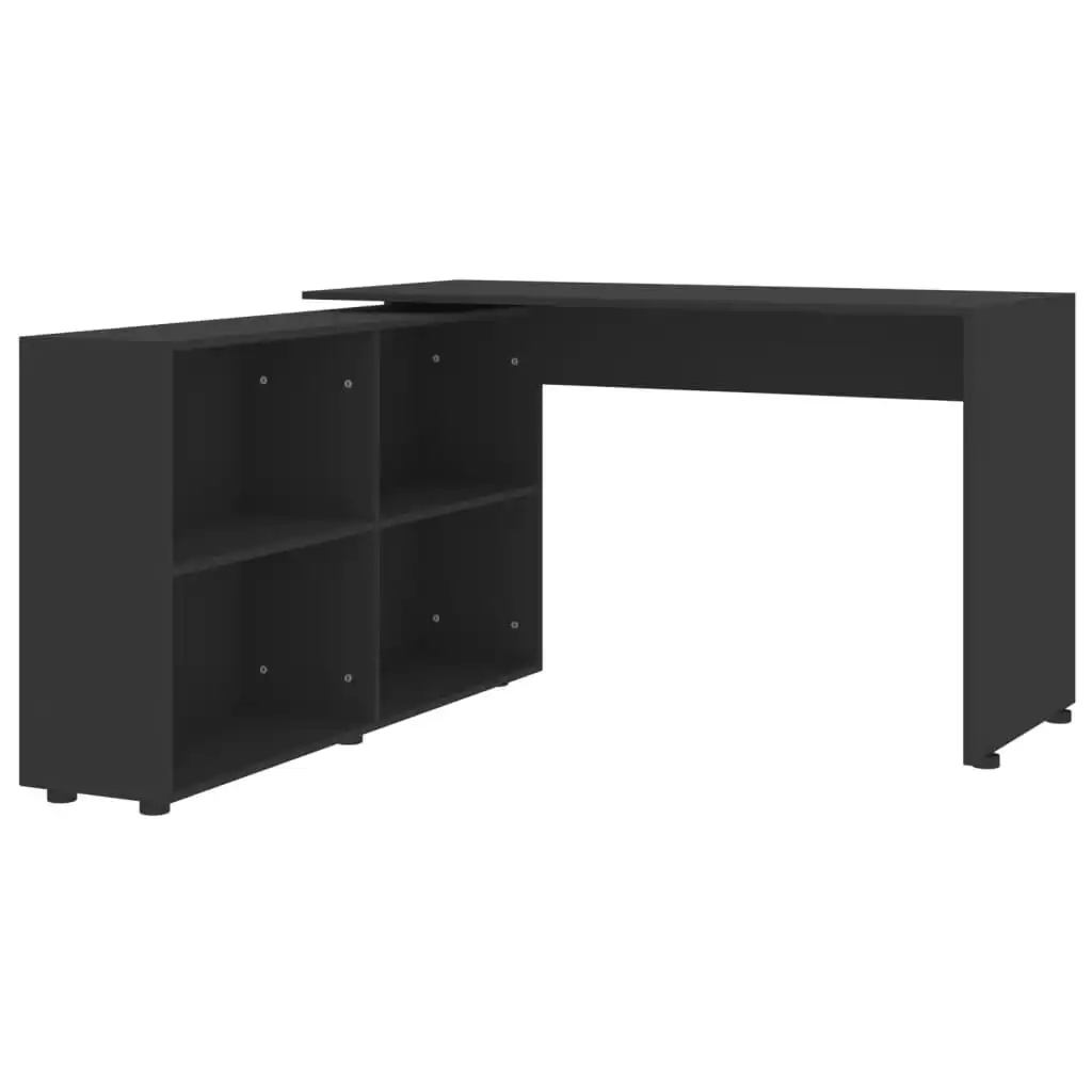 Corner Desk Black Engineered Wood 342659