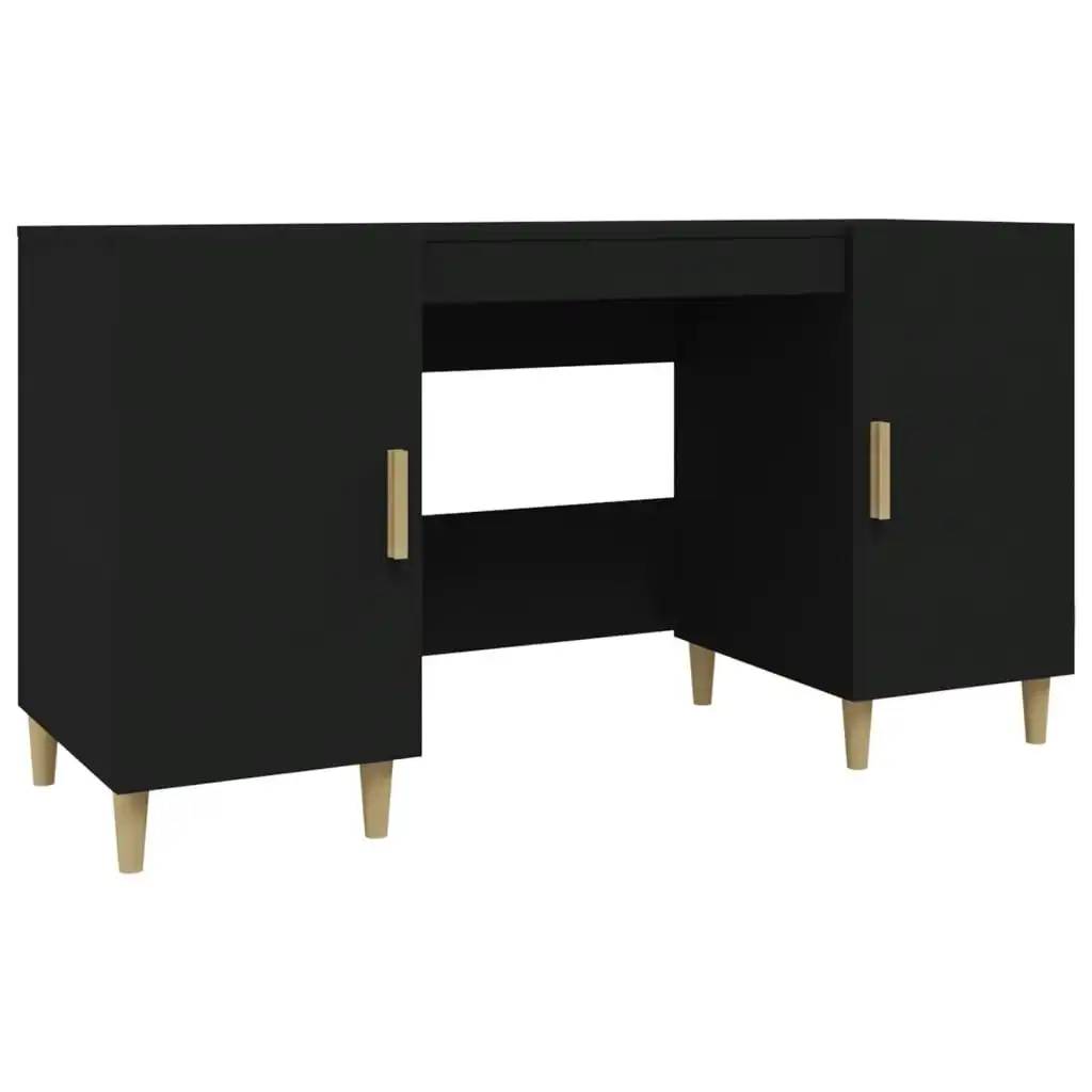 Desk Black 140x50x75 cm Engineered Wood 812763